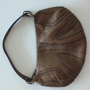 Banana Republic Gold Metallic women's baguette style shoulder small bag